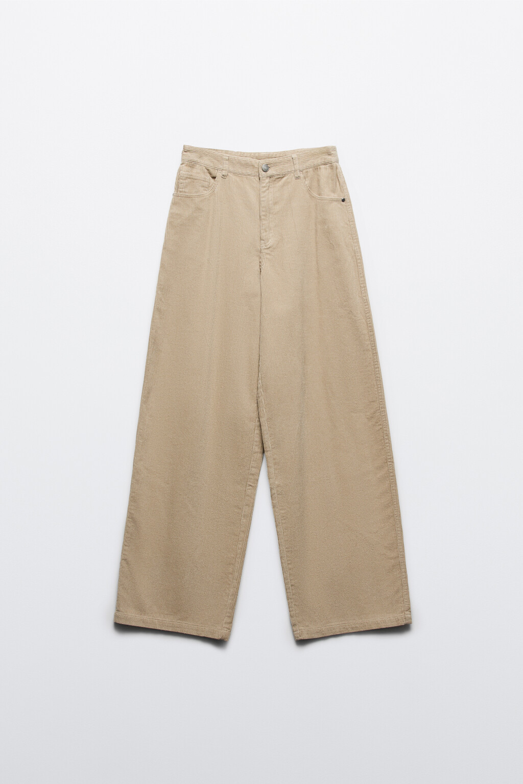 Брюки широкие хлопковые - цвет бежевый - 8