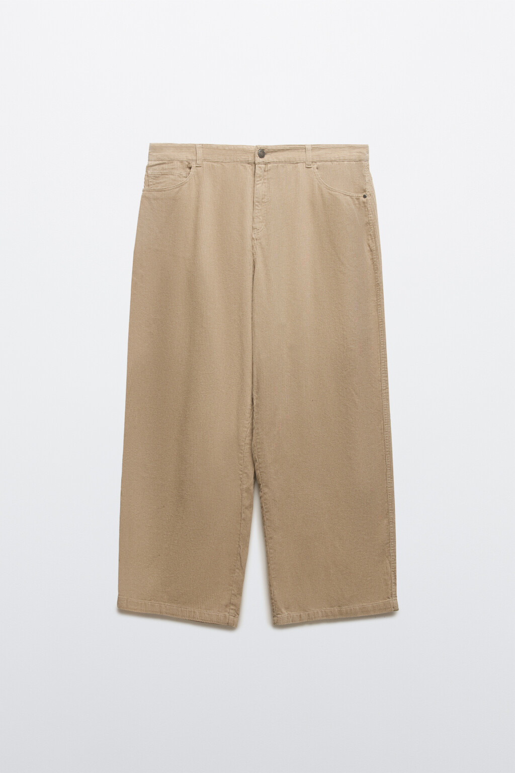 Брюки широкие хлопковые - цвет бежевый - 8