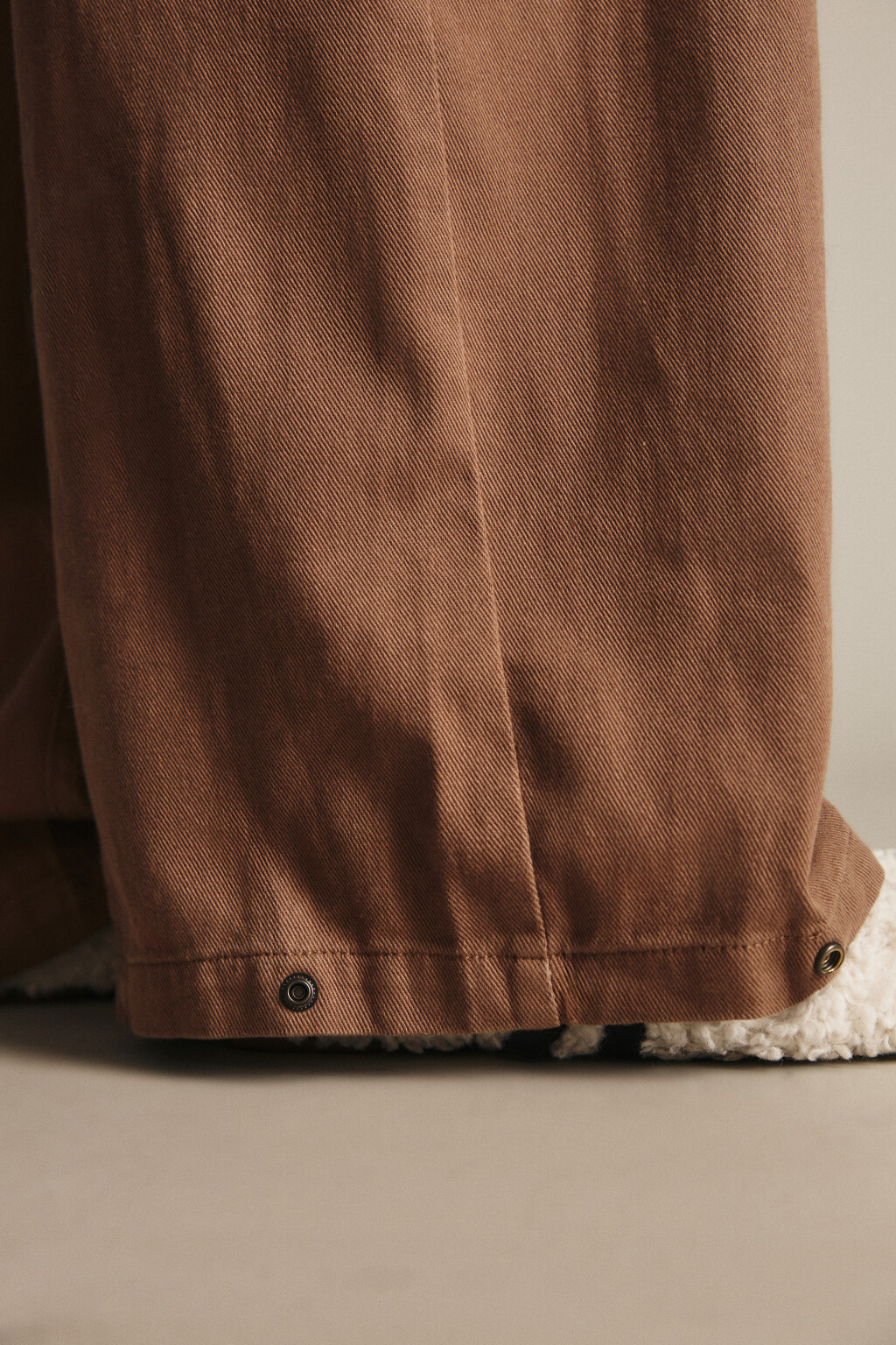 Брюки barrel fit на завязках - цвет коричневый - 7