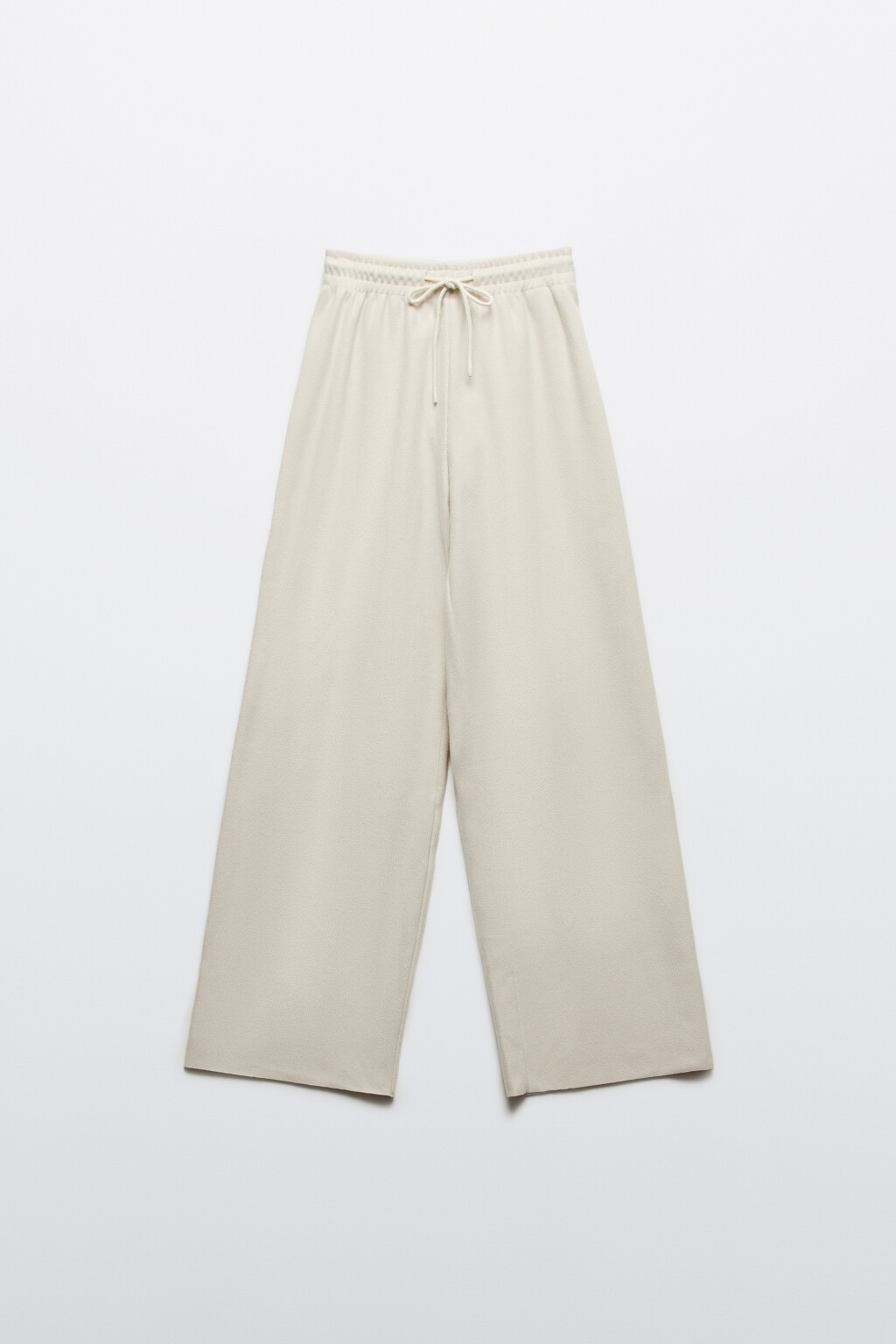 Брюки из теплого трикотажа - цвет молочный - 8