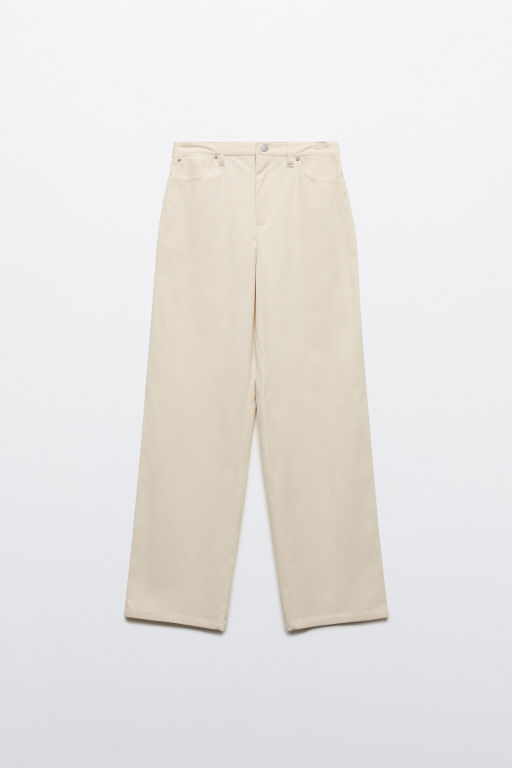 Брюки прямые вельветовые - цвет молочный - 7