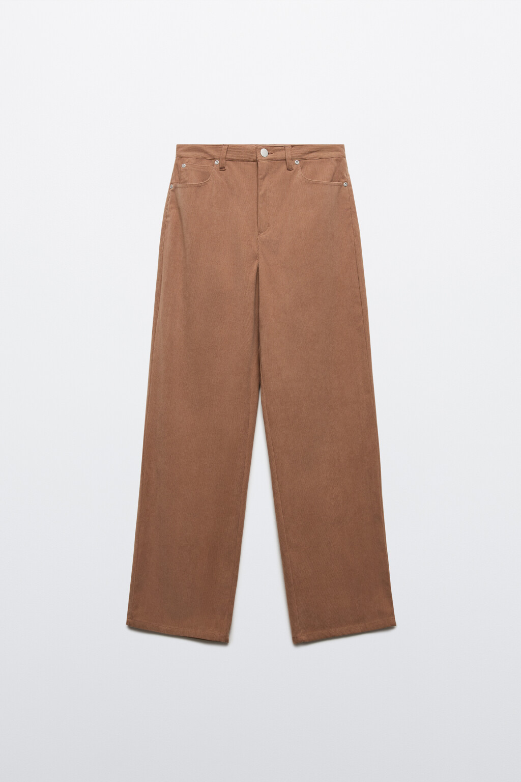 Брюки прямые вельветовые - цвет коричневый - 7