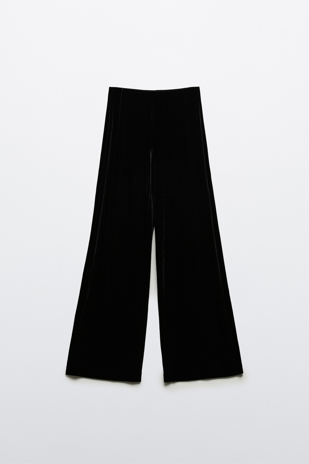 Брюки широкие бархатные - цвет черный - 8