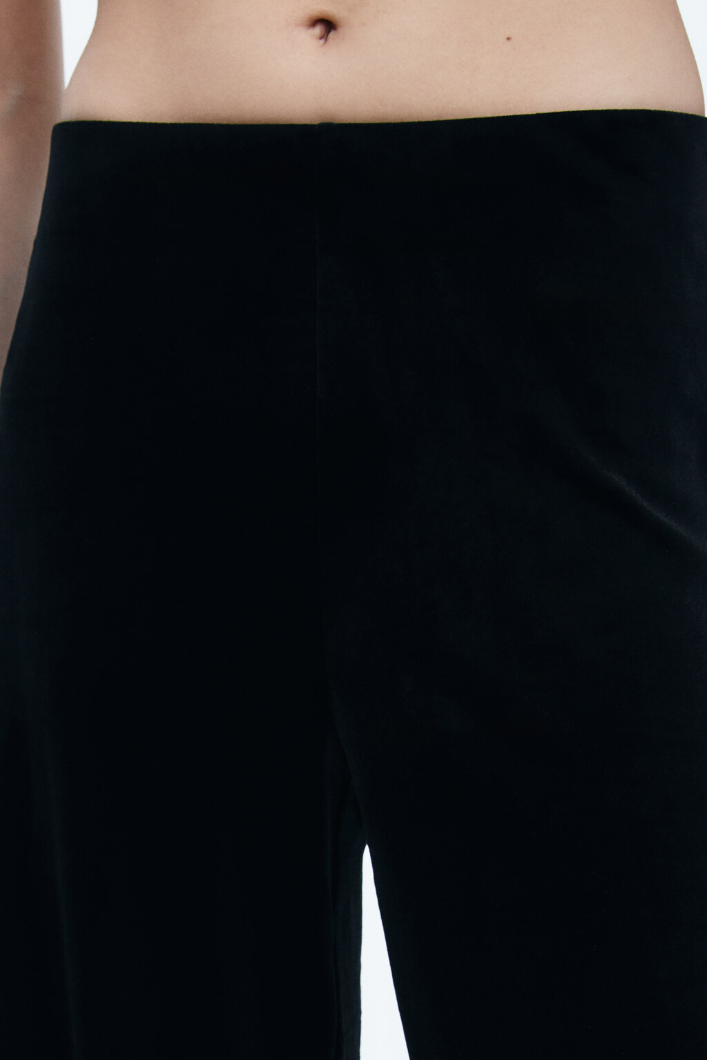 Брюки широкие бархатные - цвет черный - 6