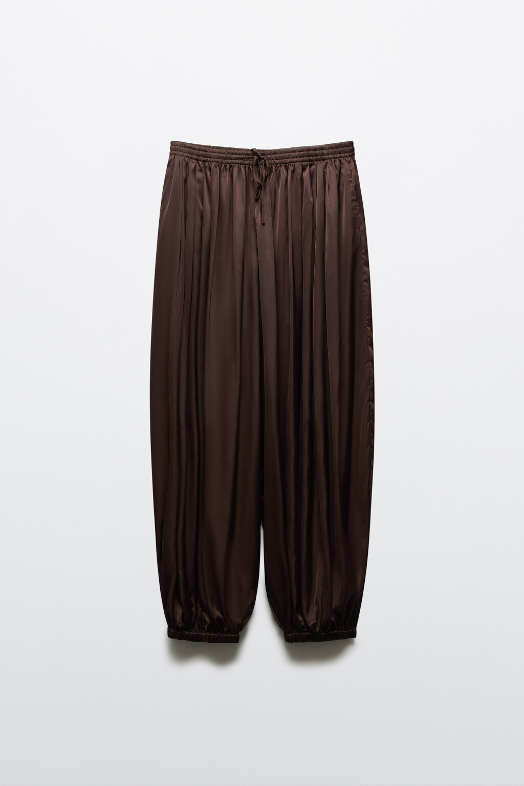 Брюки-аладдины широкие - цвет коричневый - 9