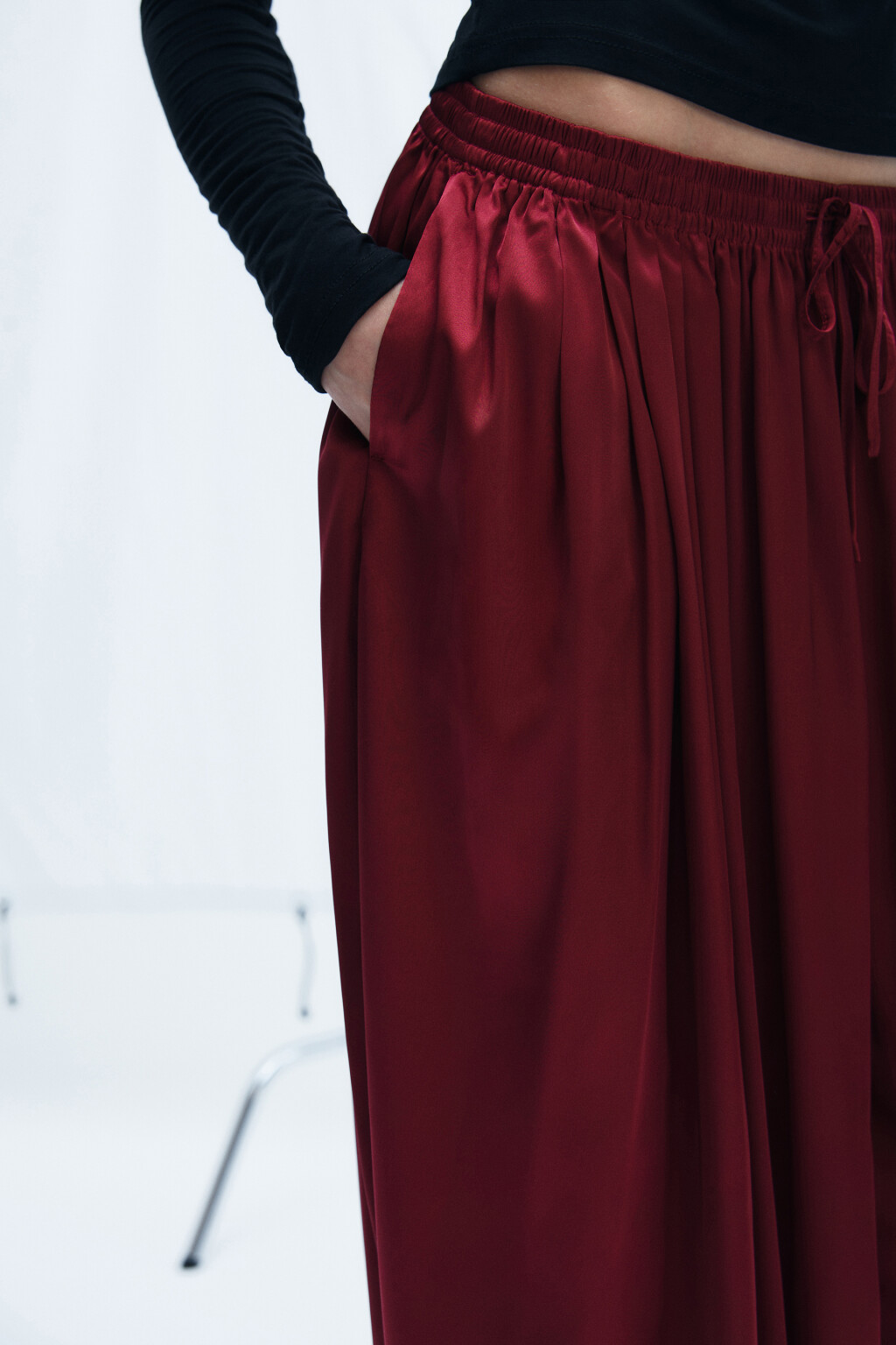 Брюки-аладдины широкие - цвет красный - 6