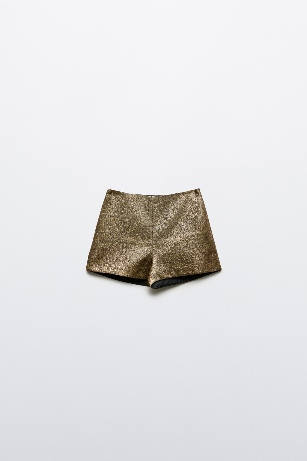 Шорты мини из золотой парчи - цвет желтый - 8
