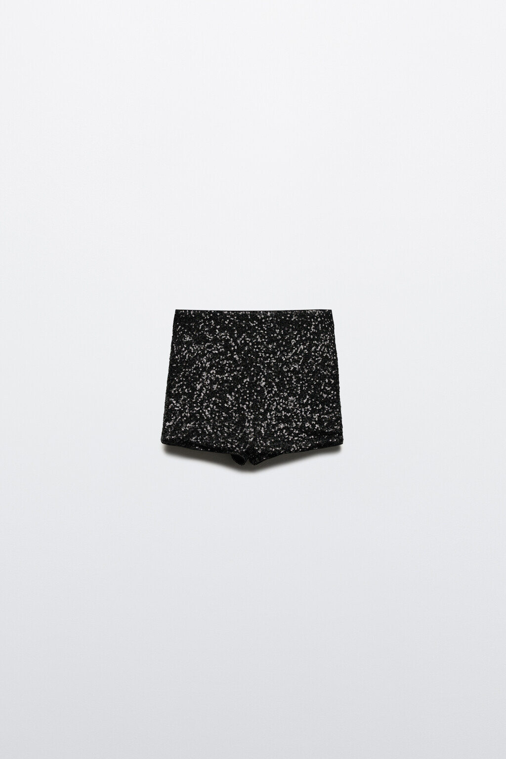 Шорты мини с декором из пайеток - цвет черный - 8