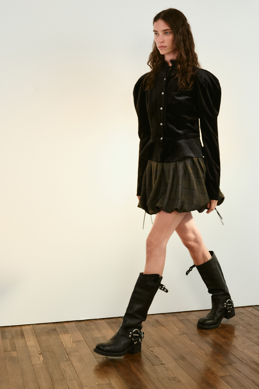 Юбка-баллон мини пышная - цвет зеленый - 2