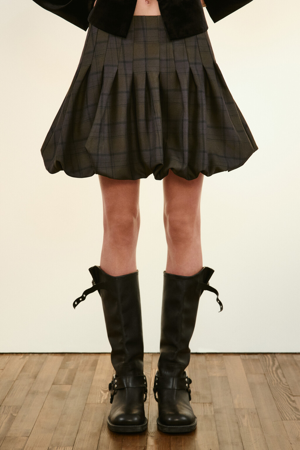 Юбка-баллон мини пышная - цвет зеленый - 4