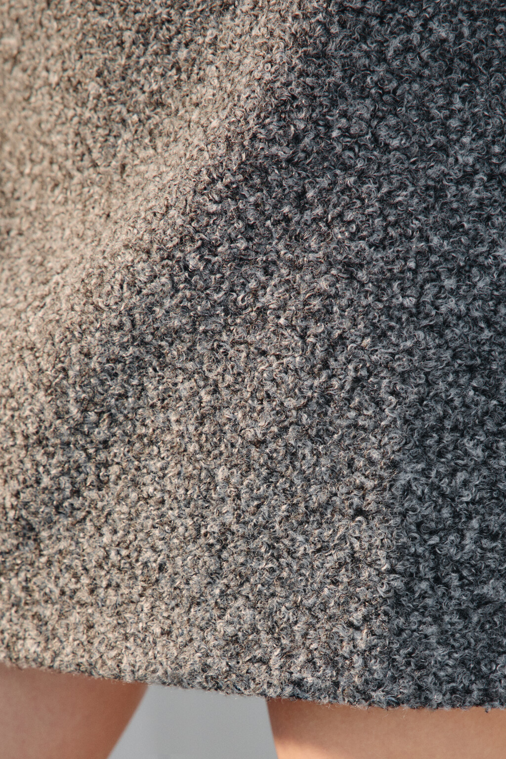 Юбка-трапеция из ткани букле - цвет серый - 7