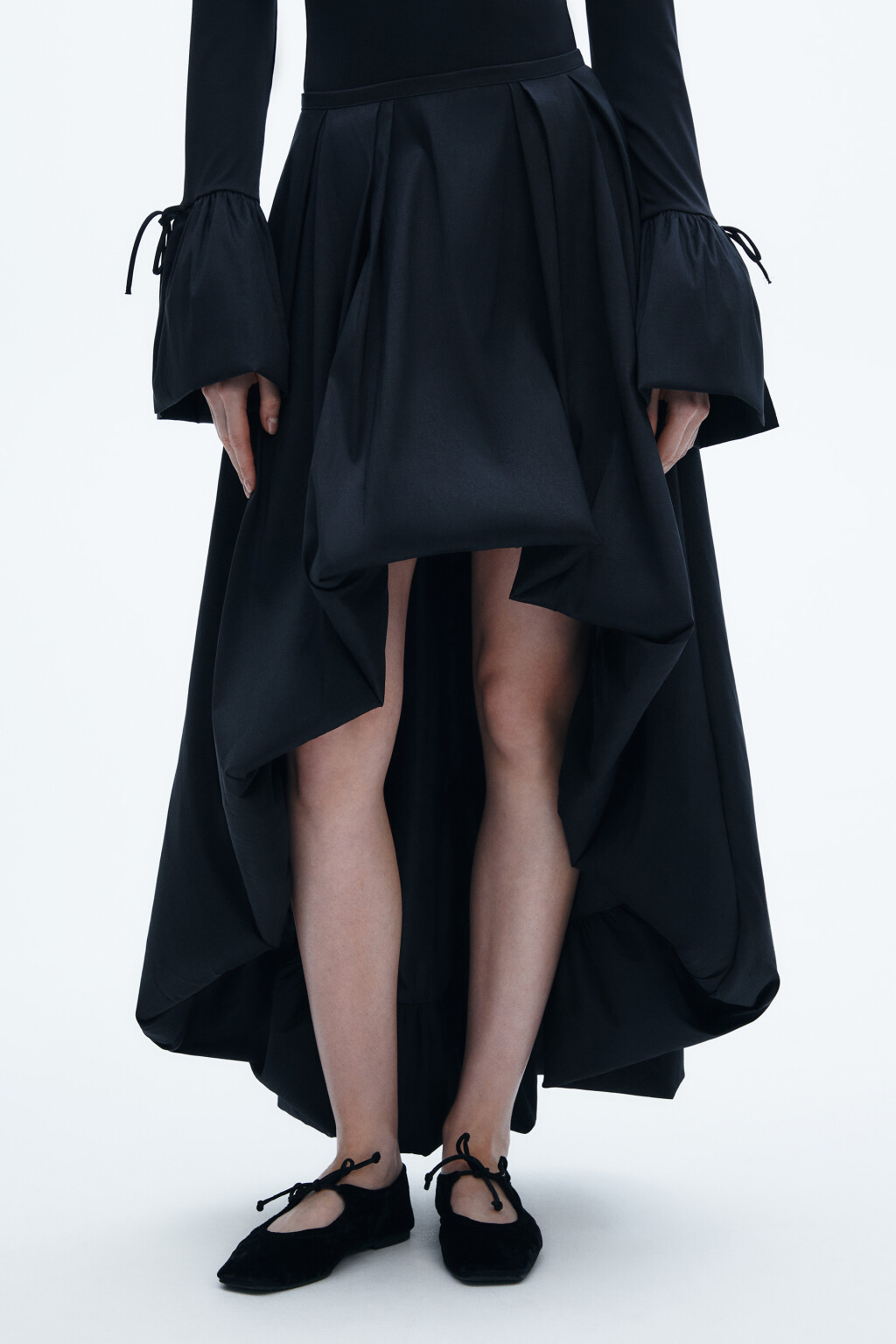 Юбка-баллон пышная из тафты - цвет черный - 3