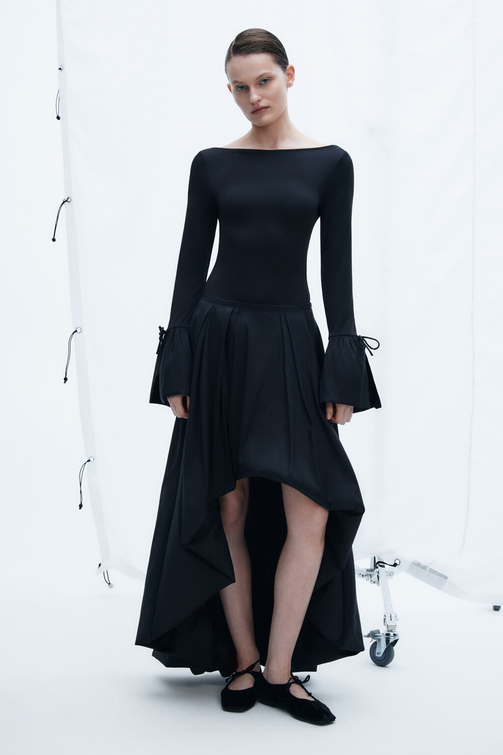 Юбка-баллон пышная из тафты - цвет черный - 5