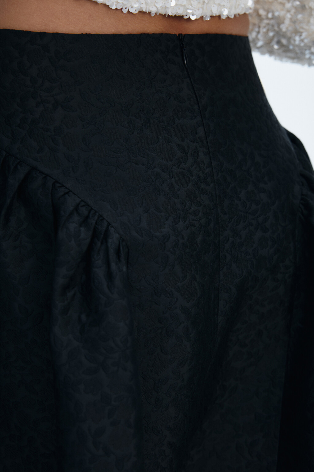 Юбка миди пышная из тафты - цвет черный - 7