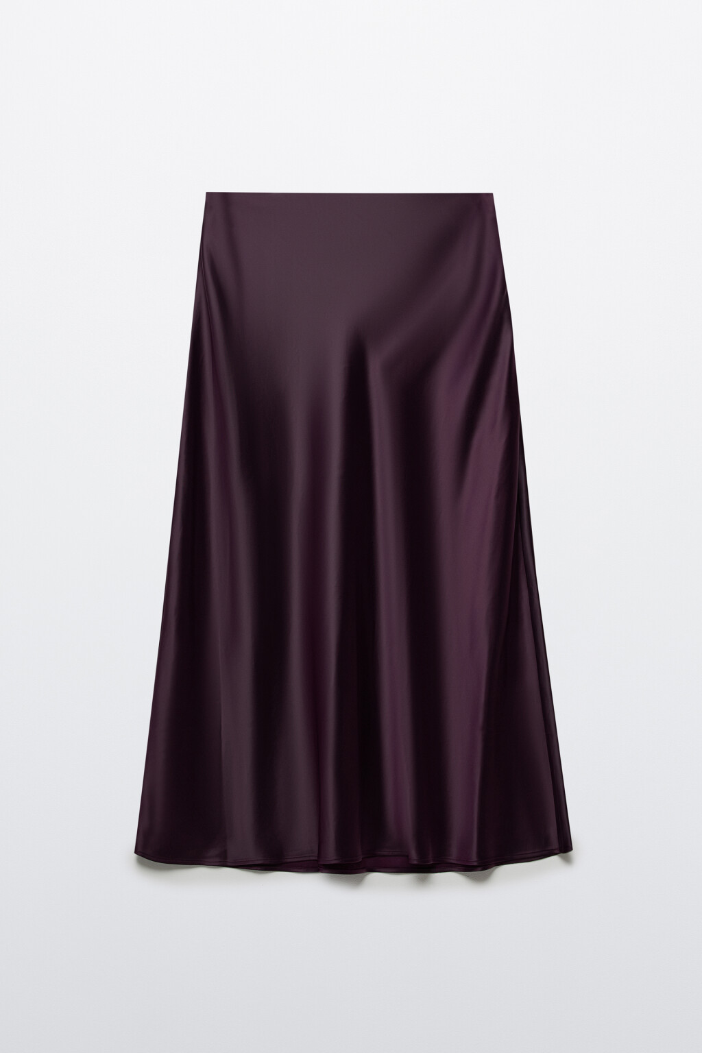 Юбка-годе макси атласная - цвет фиолетовый - 7