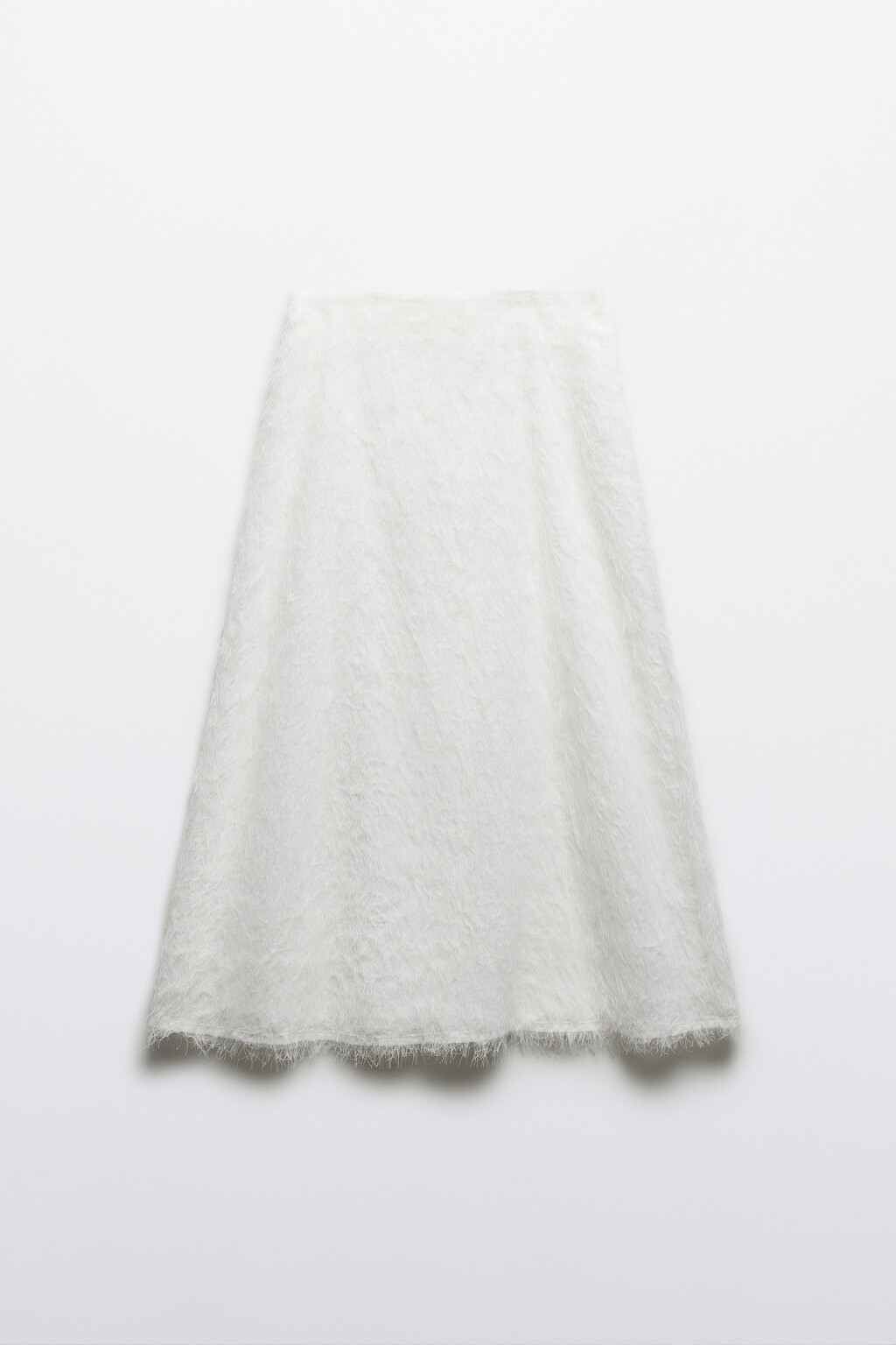 юбка-годе макси с пушистой бахромой - цвет белый - 7