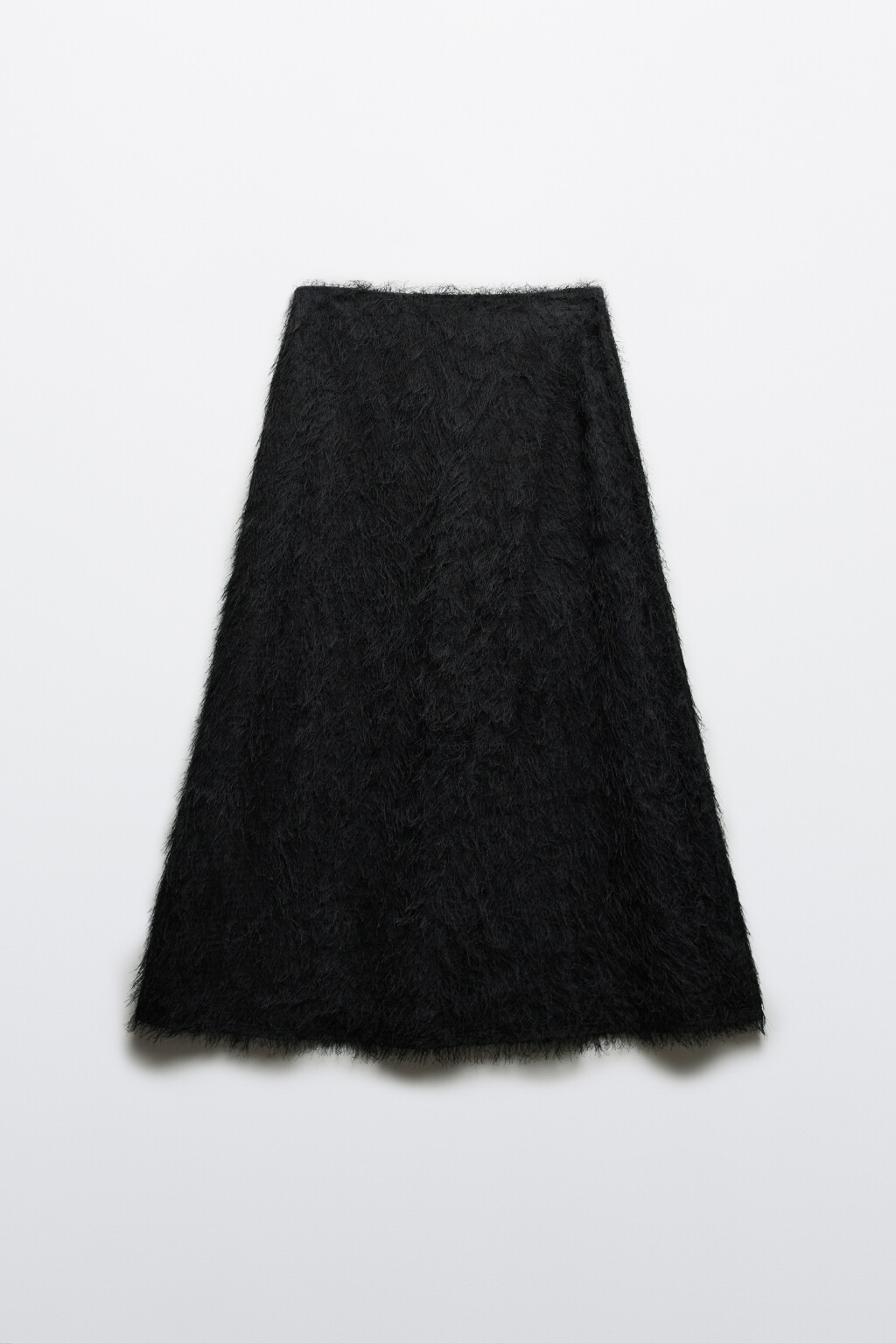 юбка-годе макси с пушистой бахромой - цвет черный - 7