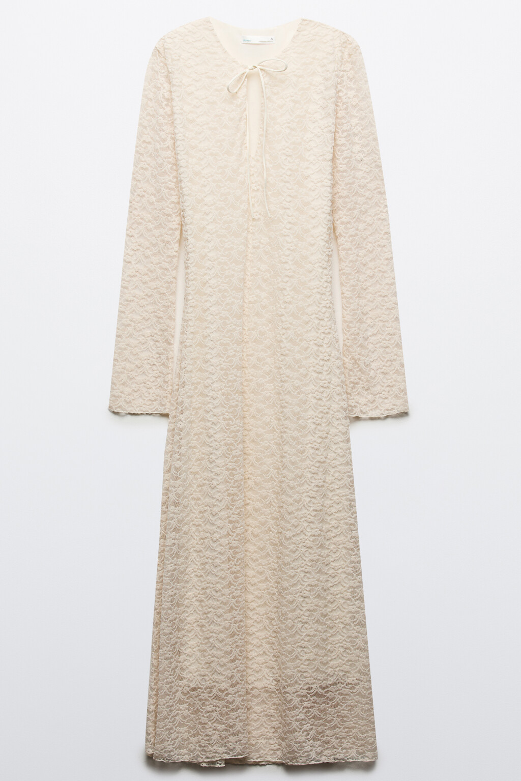 Платье макси облегающее ажурное - цвет белый - 10