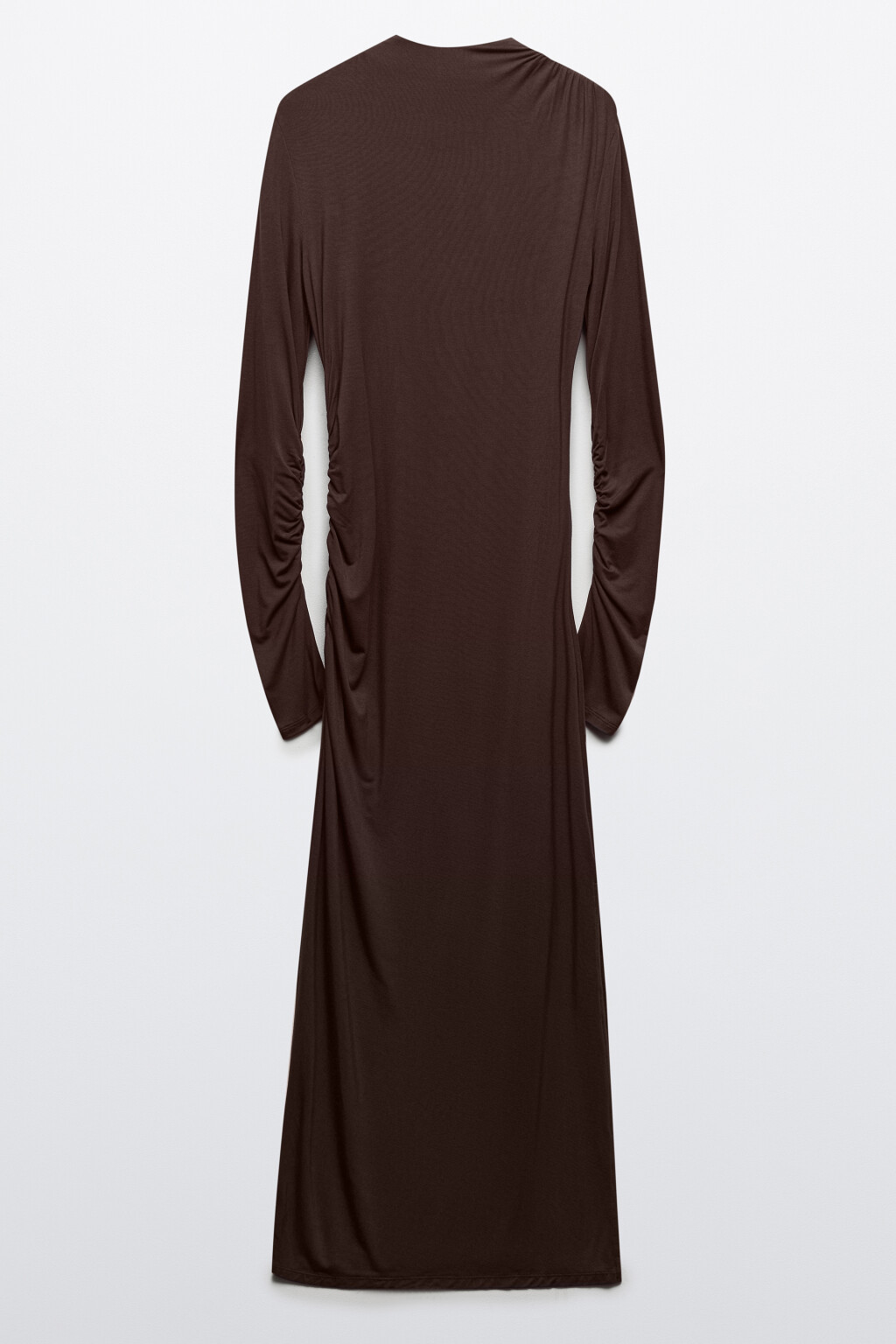 Платье облегающее с драпировками - цвет коричневый - 7