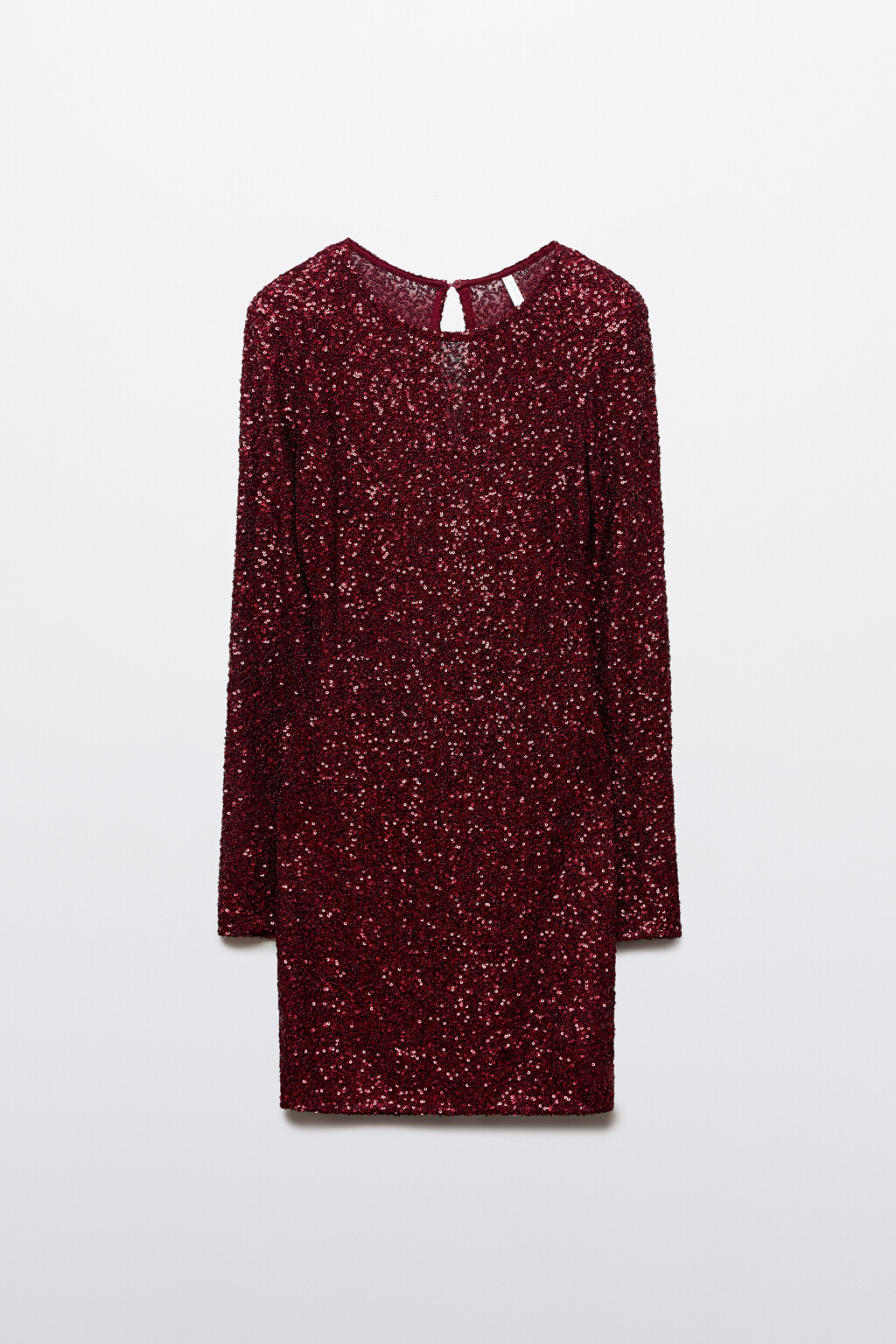 Платье мини облегающее с пайетками - цвет красный - 8