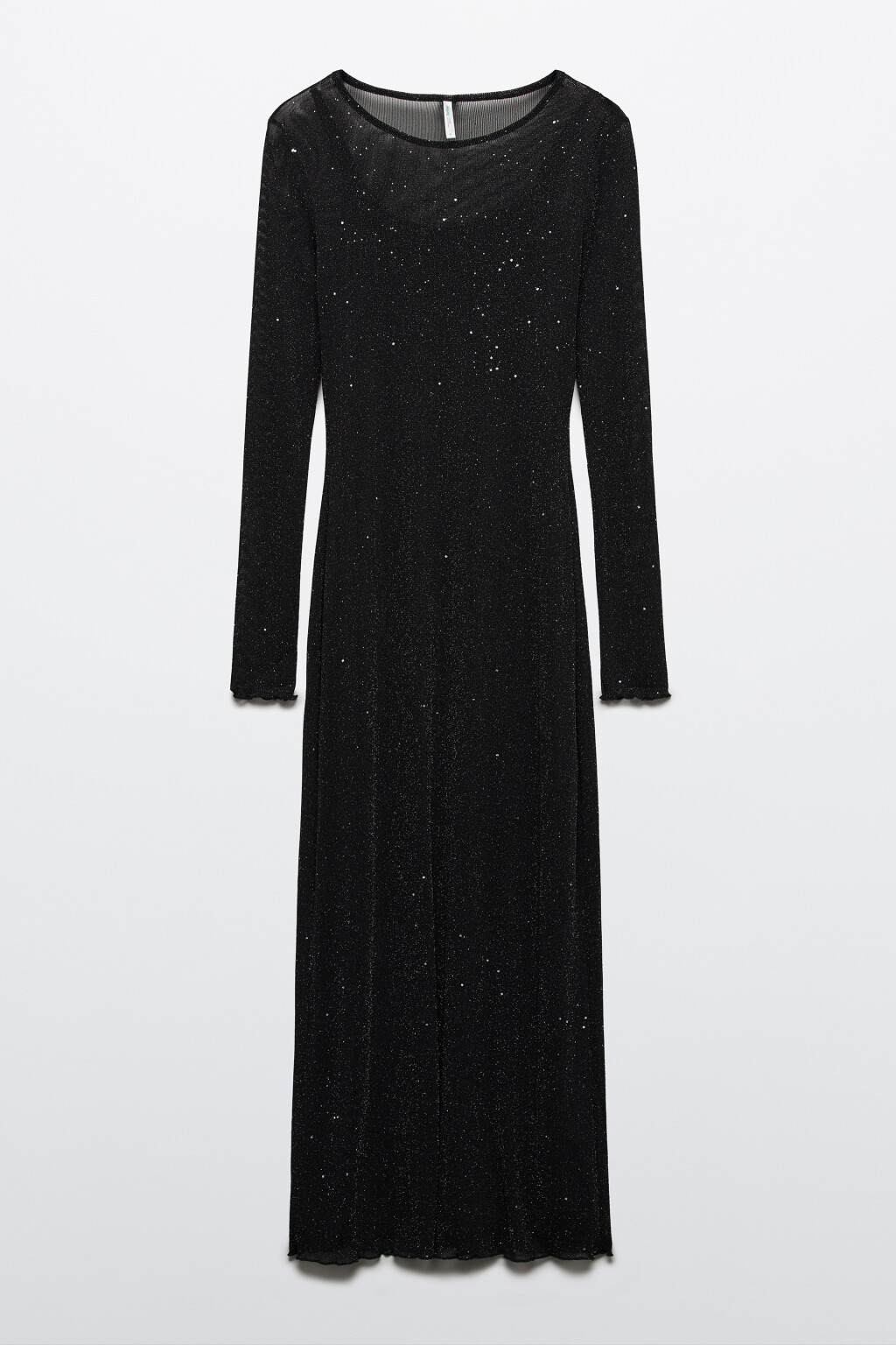 Платье макси с люрексом и стразами - цвет черный - 7