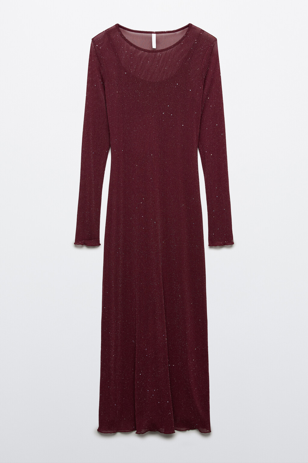 Платье макси с люрексом и стразами - цвет красный - 8