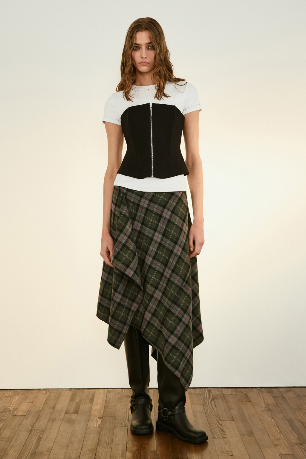 Топ-бандо облегающий на молнии - цвет черный - 4