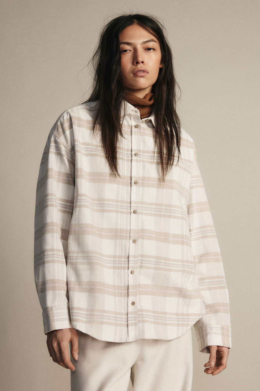 Рубашка фланелевая в клетку - цвет мультиколор - 2