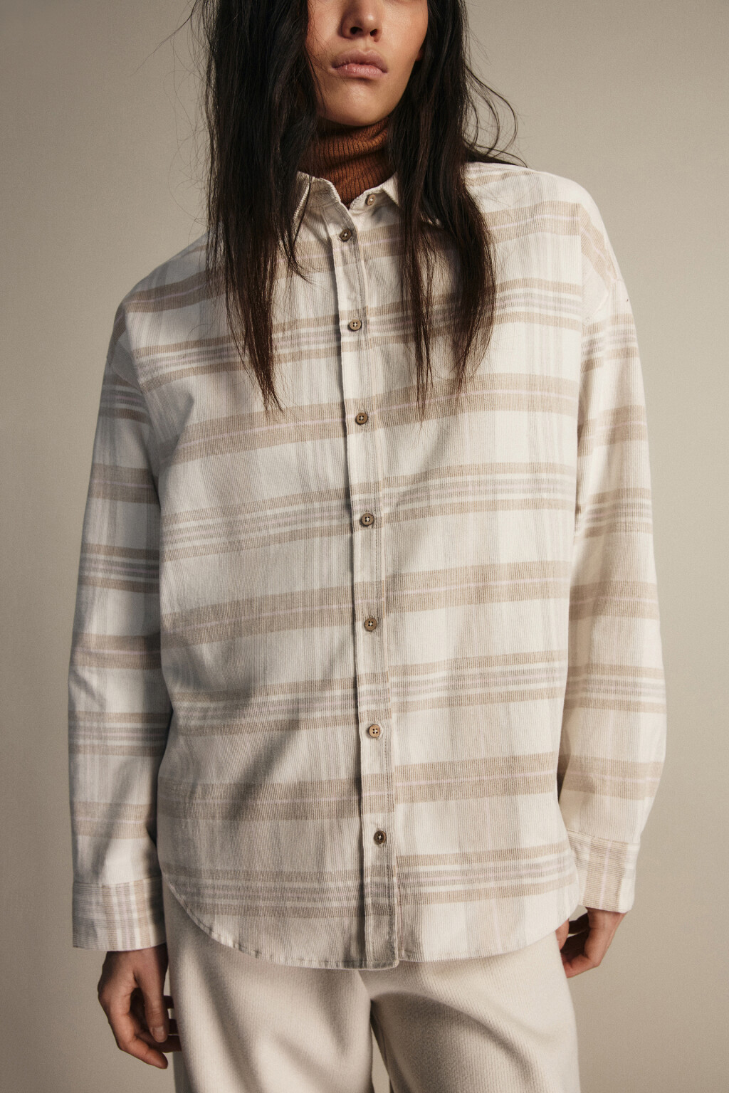 Рубашка фланелевая в клетку - цвет мультиколор - 5