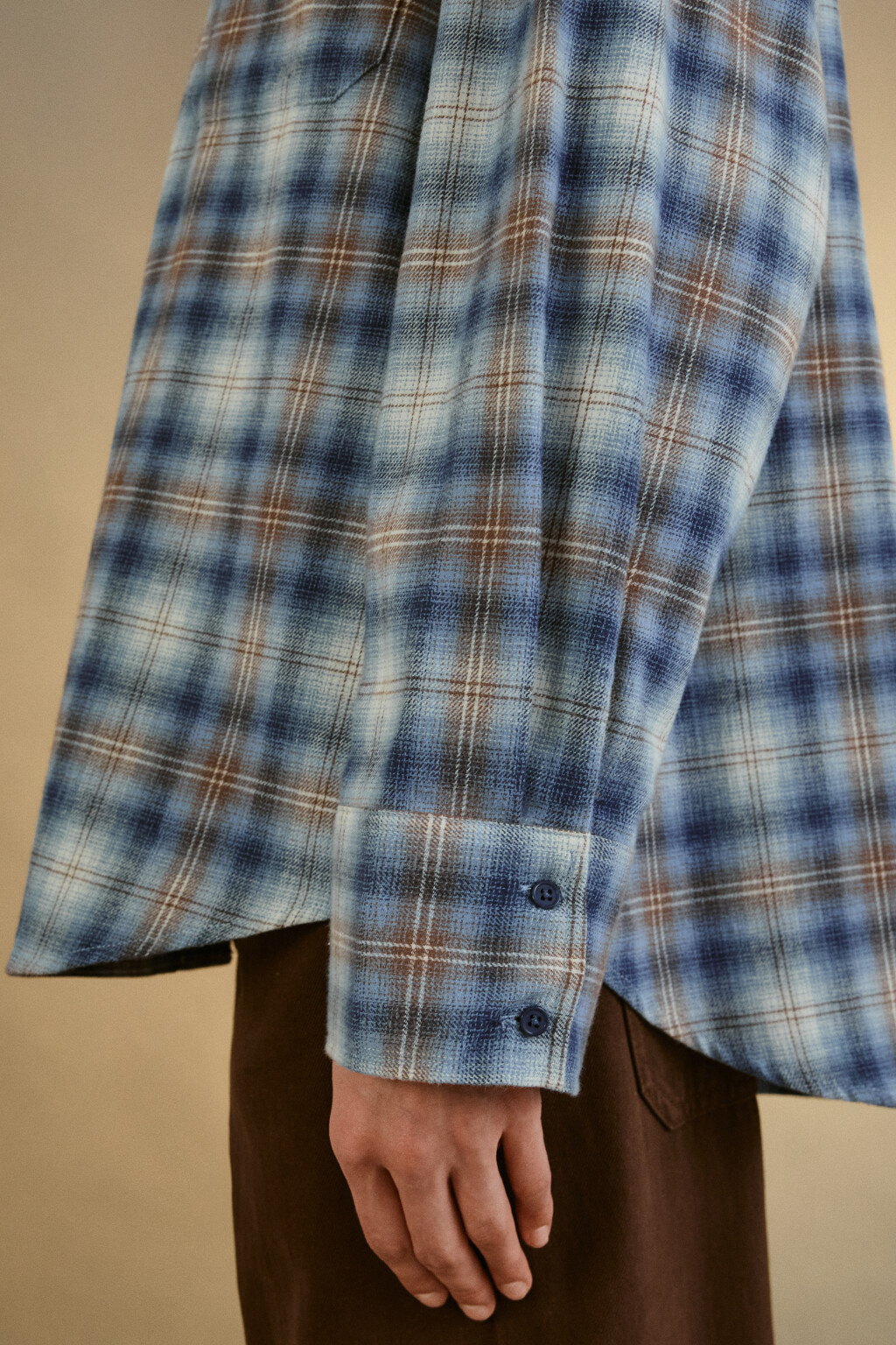 Рубашка фланелевая в клетку - цвет мультиколор - 6