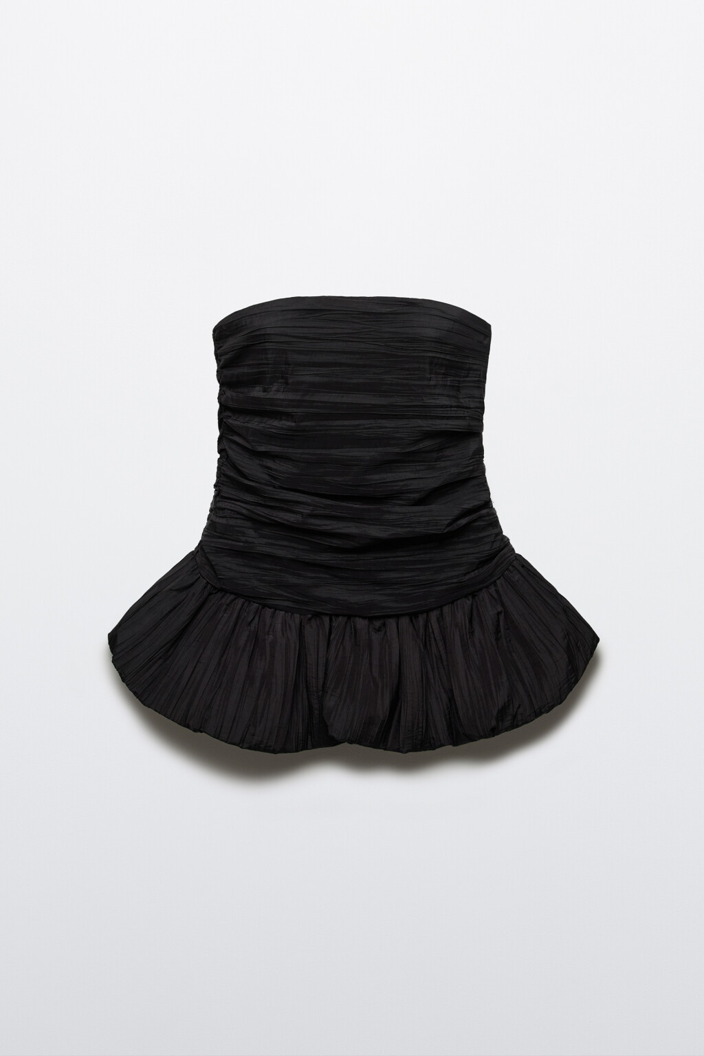 Топ-бандо с пышной баской - цвет черный - 7