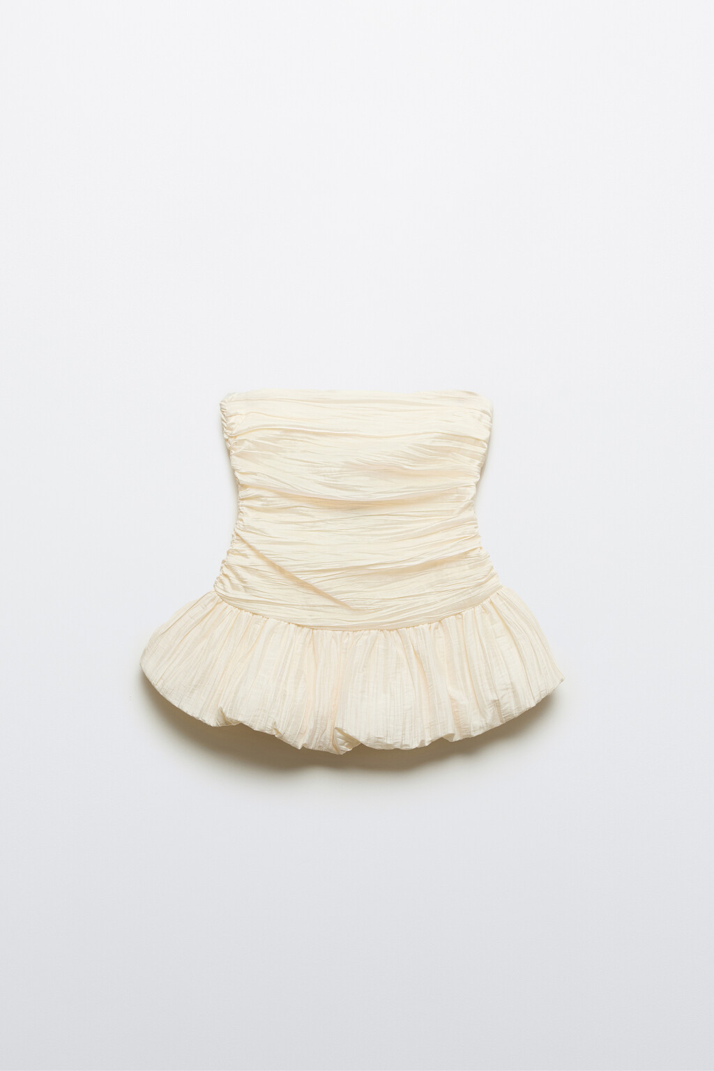 Топ-бандо с пышной баской - цвет молочный - 10