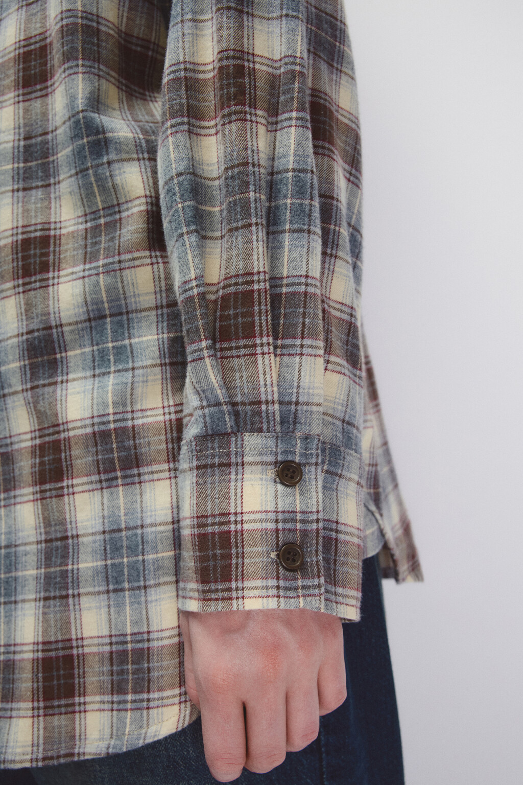 Рубашка хлопковая в клетку - цвет мультиколор - 7