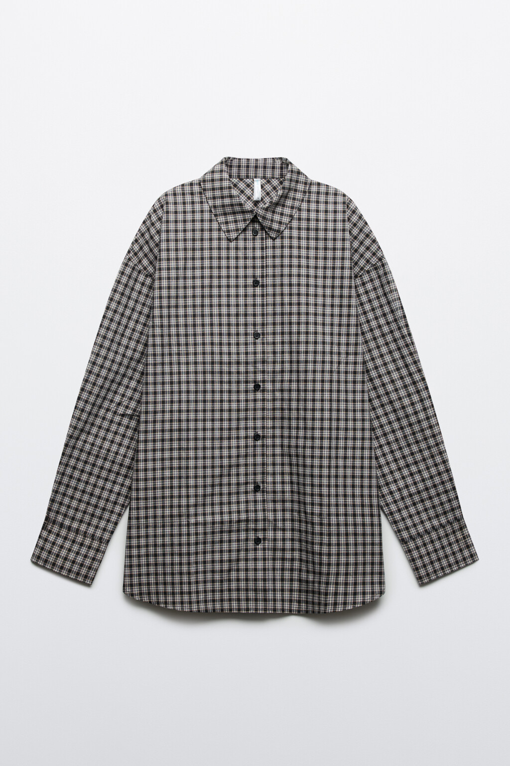 Рубашка oversize в клетку - цвет синий - 7