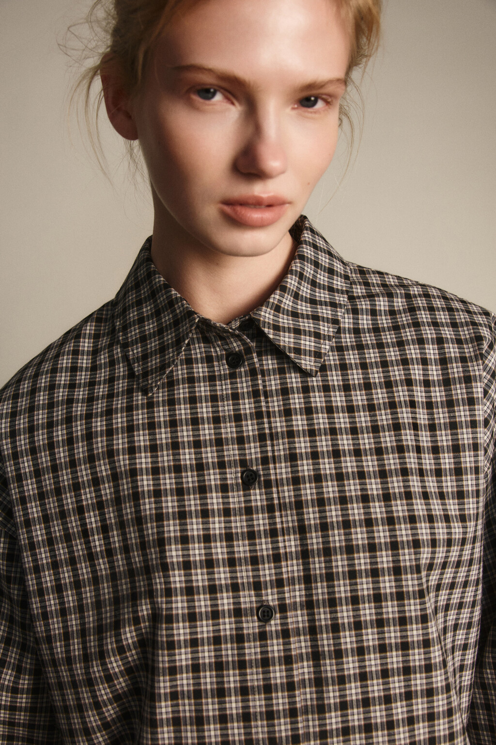 Рубашка oversize в клетку - цвет синий - 5