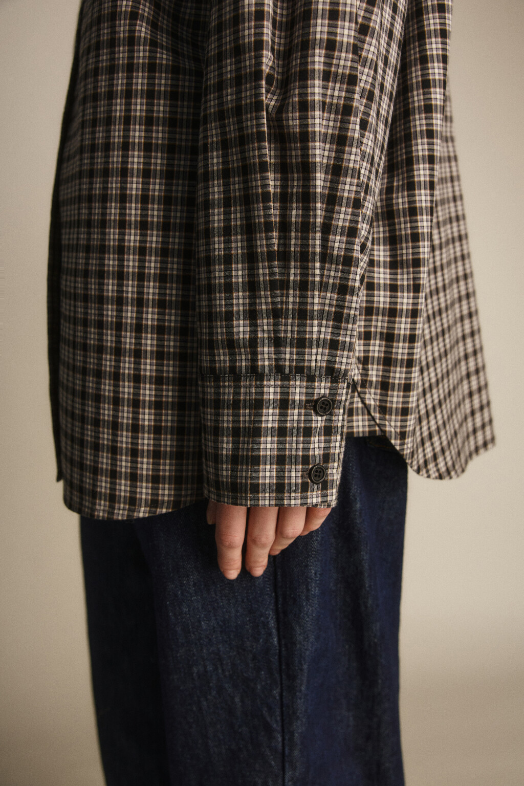 Рубашка oversize в клетку - цвет синий - 6