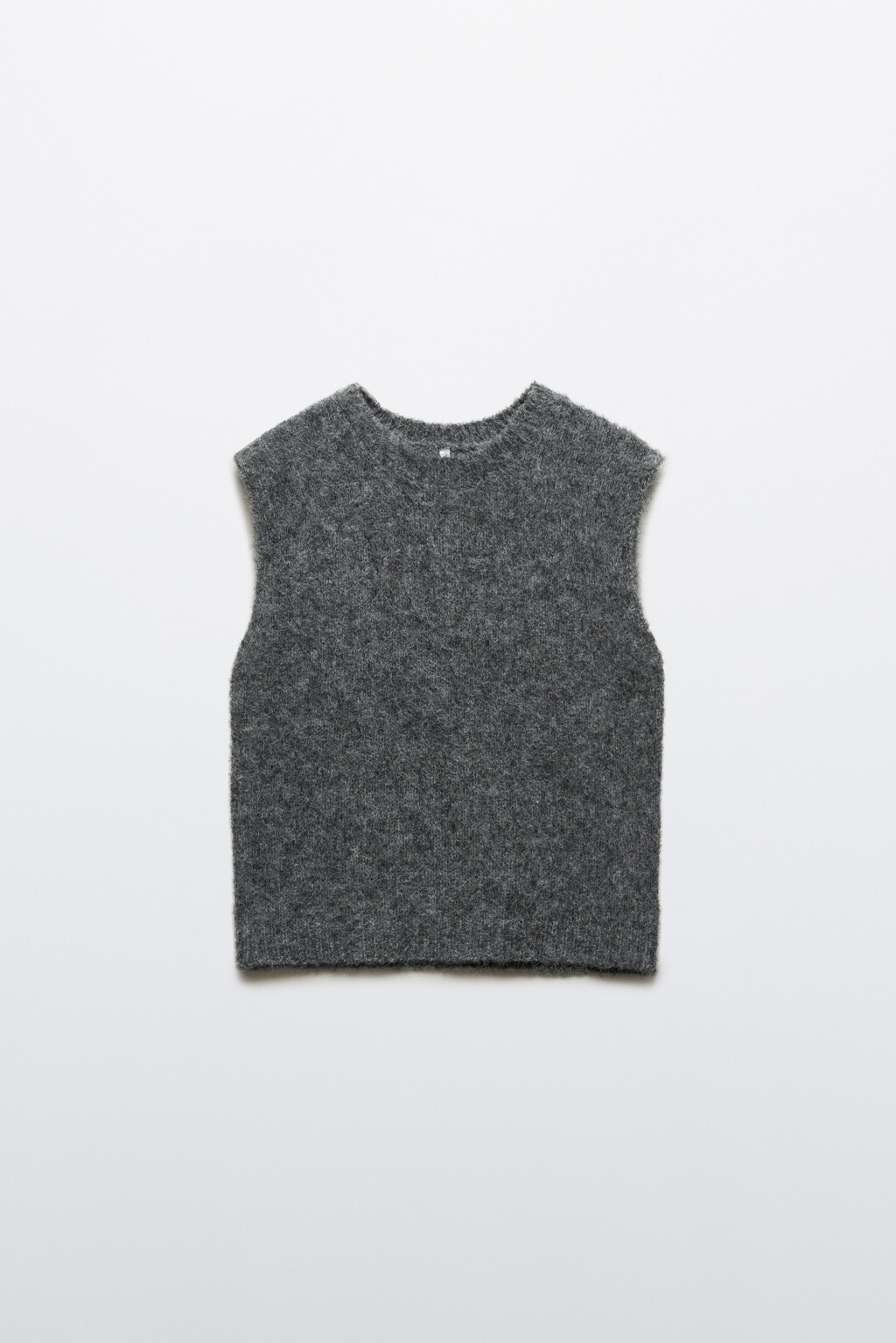 Жилет вязаный с шерстью - цвет серый - 7