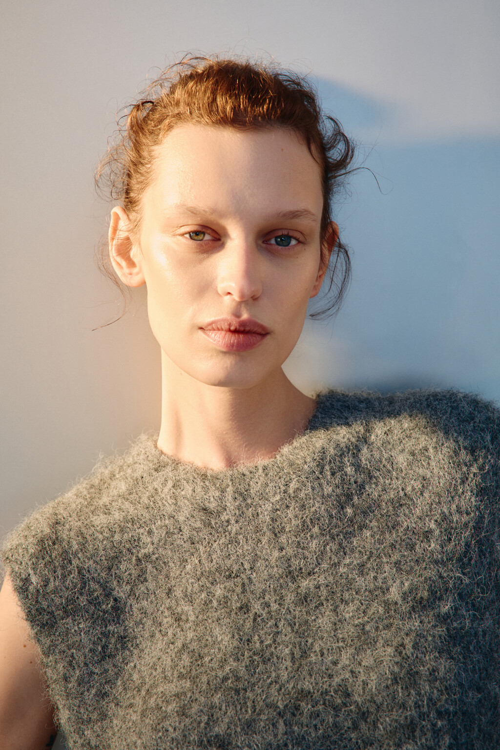 Жилет вязаный с шерстью - цвет серый - 6