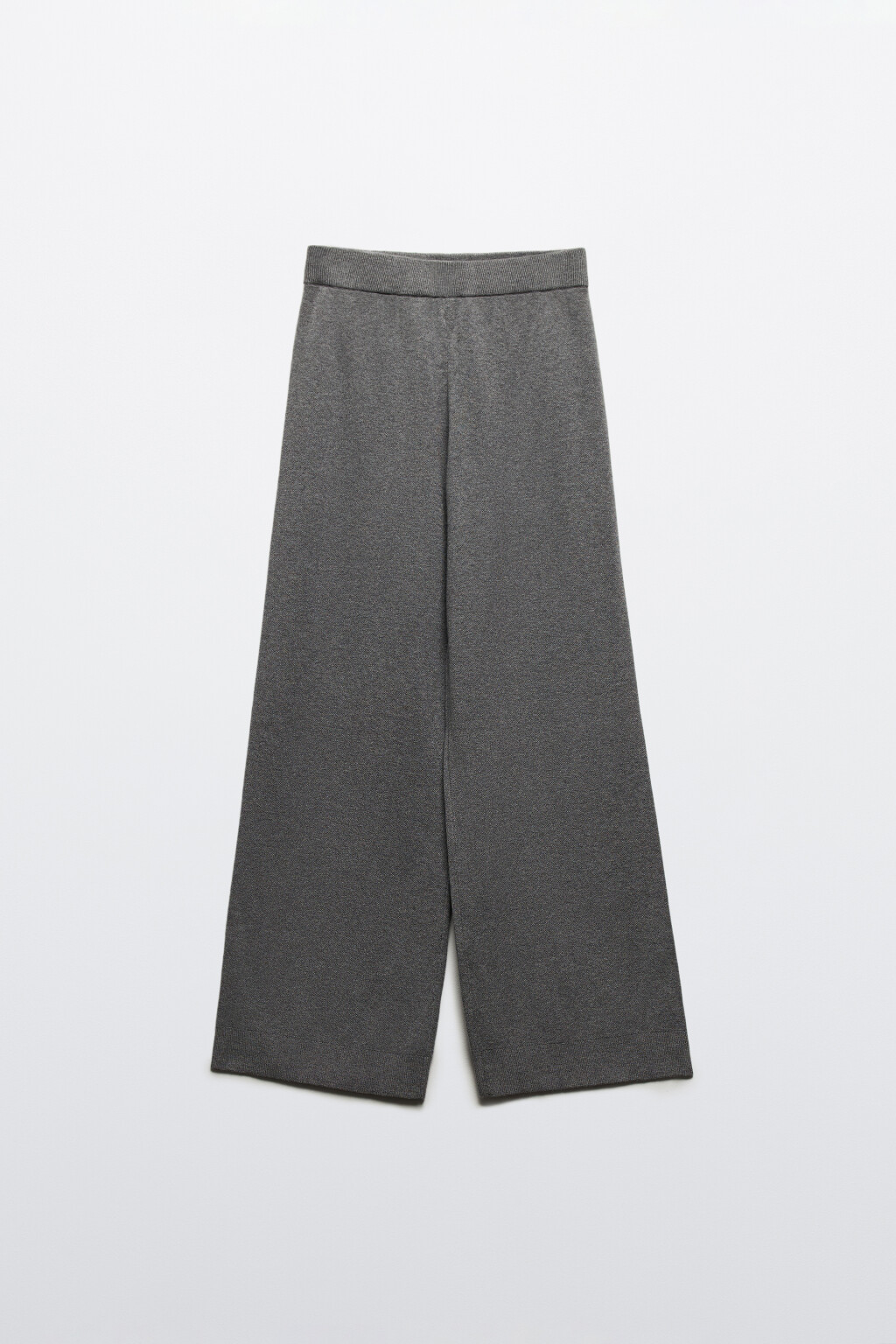 Брюки прямые из вязаного трикотажа - цвет серый - 8
