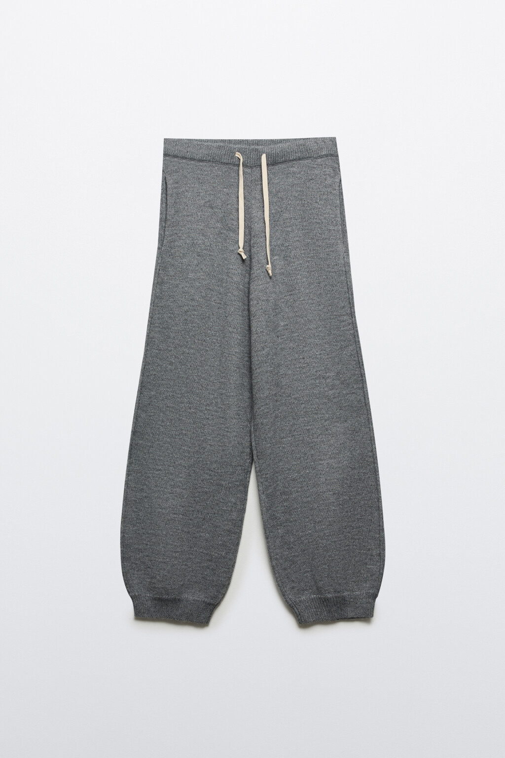 Брюки-джоггеры из вязаного трикотажа - цвет серый - 8