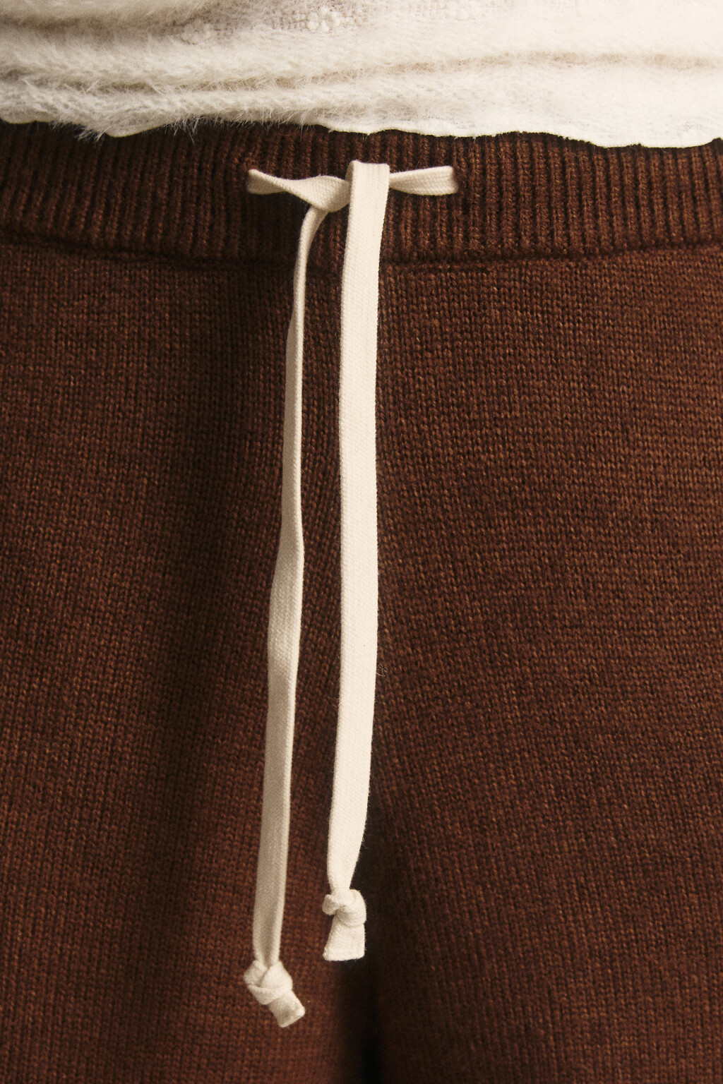 Брюки-джоггеры из вязаного трикотажа - цвет коричневый - 5