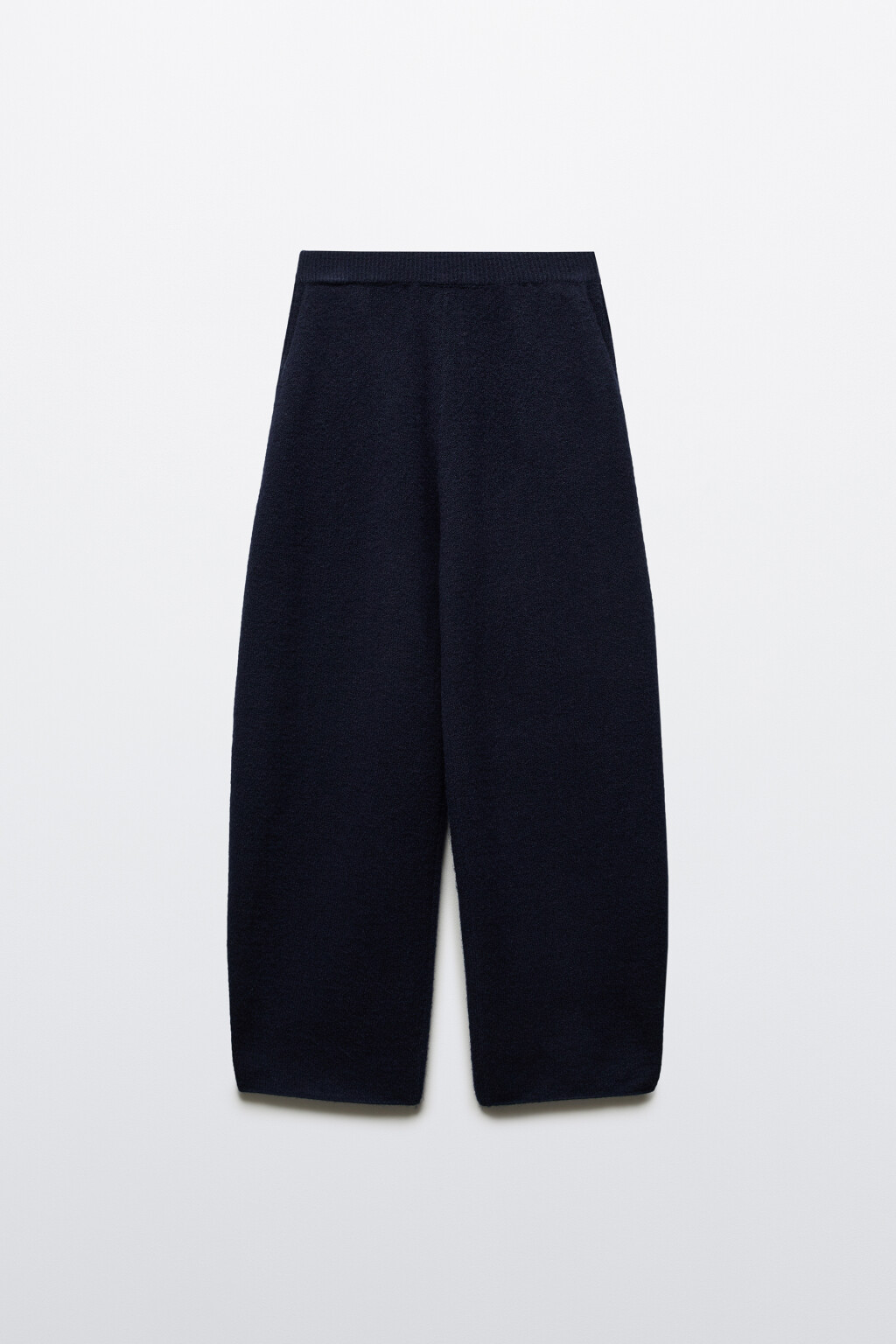 Брюки-бананы из вязаного трикотажа - цвет голубой - 8