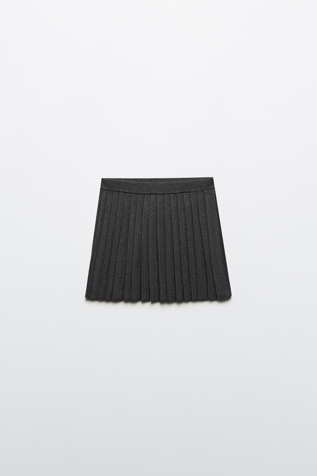 Юбка в складку из вязаного трикотажа - цвет серый - 5