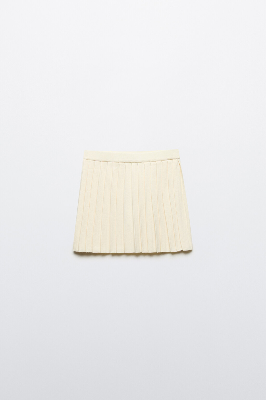 Юбка в складку из вязаного трикотажа - цвет молочный - 7