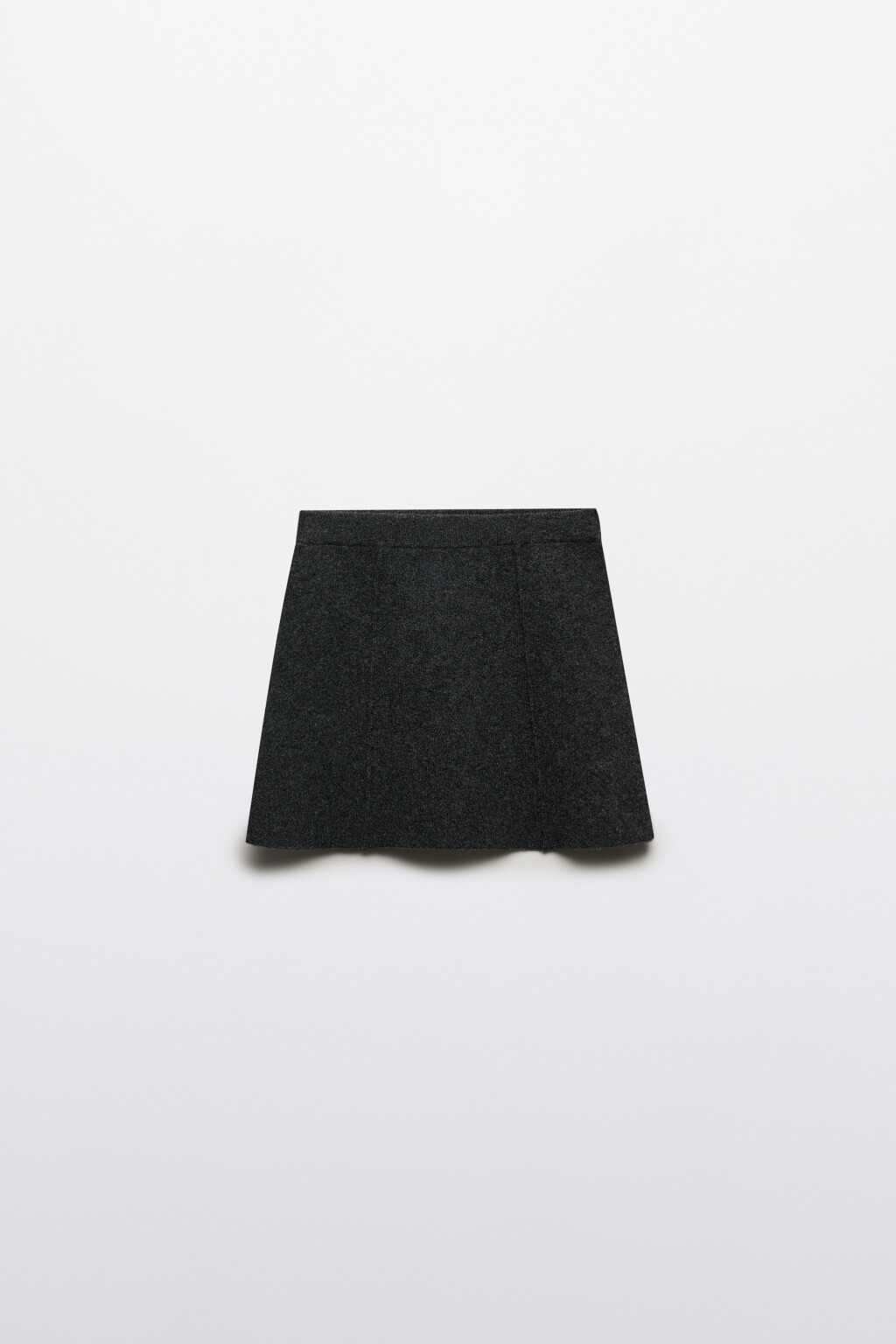 Юбка-трапеция из вязаного трикотажа - цвет серый - 7