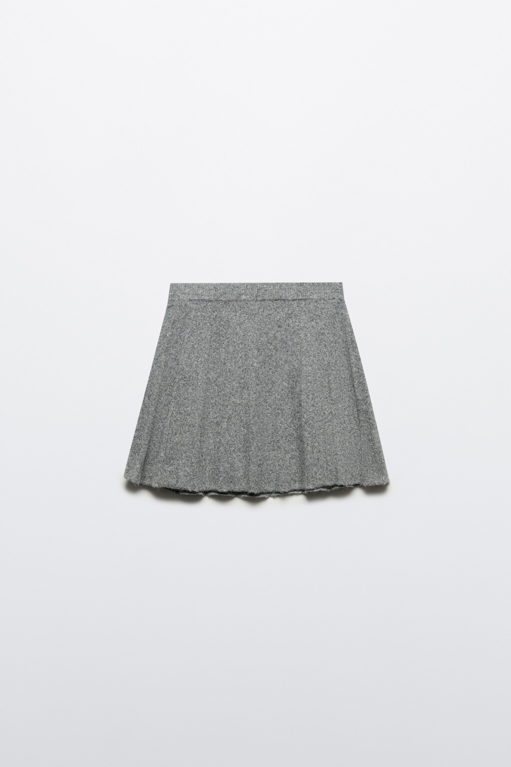 Юбка мини вязаная в складку - цвет серый - 7