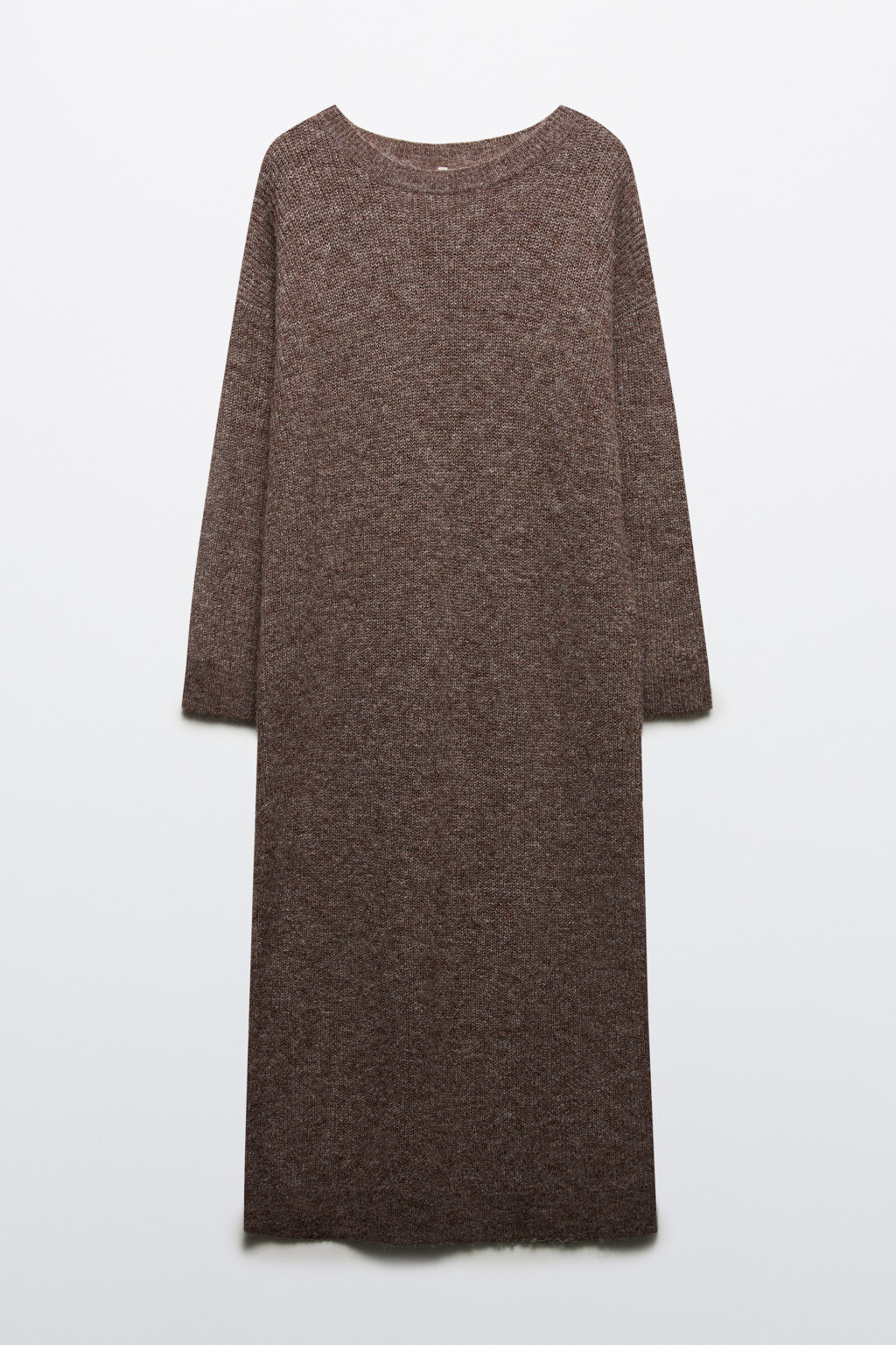 Платье миди из вязаного трикотажа - цвет бежевый - 7