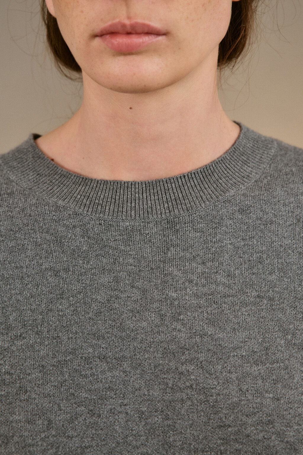 Джемпер с имитацией второго слоя - цвет серый - 5