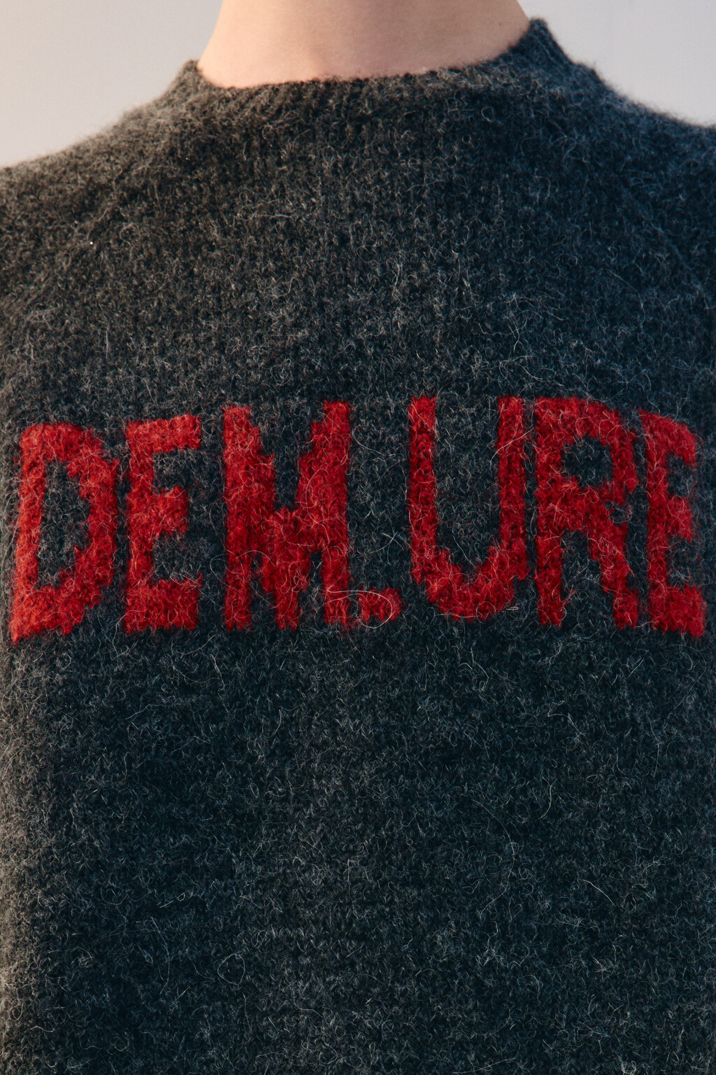 Джемпер вязаный с шерстью - цвет серый - 5