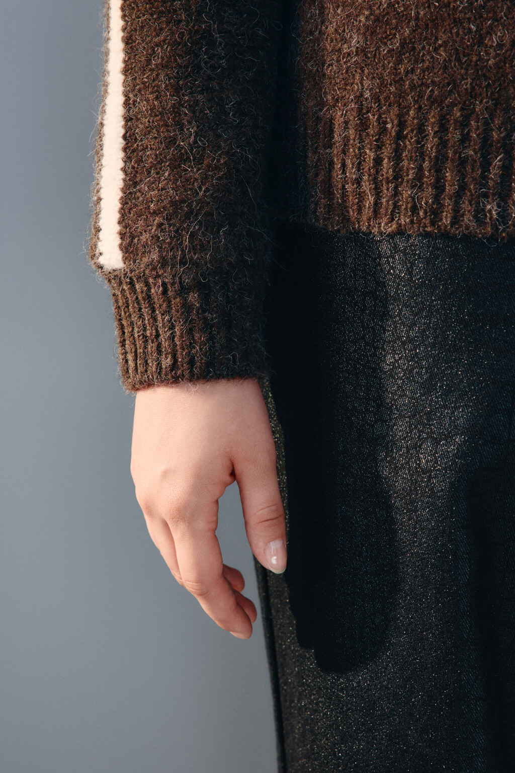 Джемпер вязаный с шерстью - цвет коричневый - 6